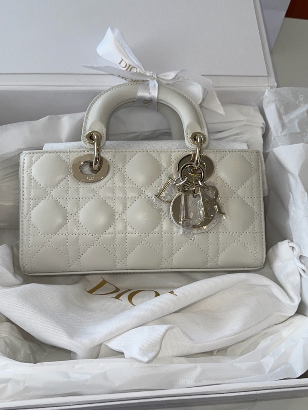 Dior Small Lady D-Joy Bag – Latte Cannage Lambskin - Picture 11 of 11